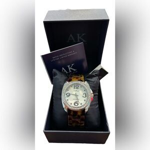 Anne Klein Silver and Tortoise Watch